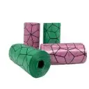 Bolsas para Fecas Rosa/Verde Lineas