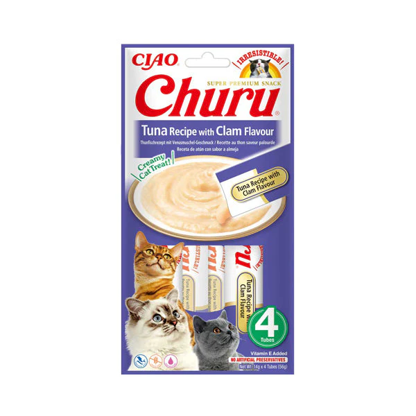 Churu Cat Tuna/Clam 14 Gr/ 4 Tubes