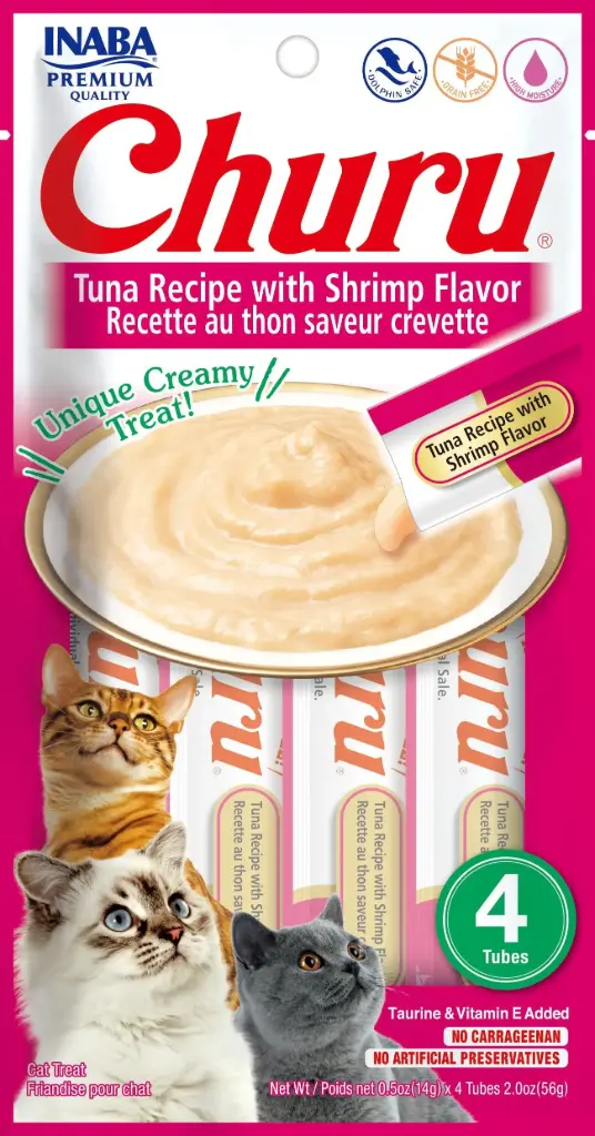 Churu Cat Tuna/Shrimp 14 Gr/ 4 Tubos