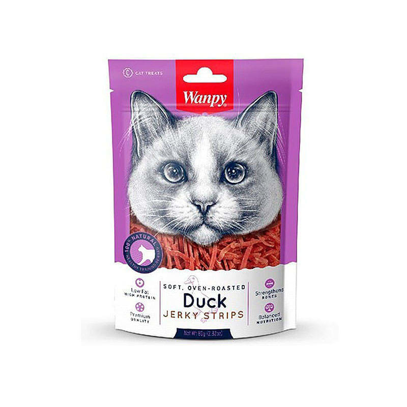 Wanpy Soft Duck Jerky Strips For Cats
