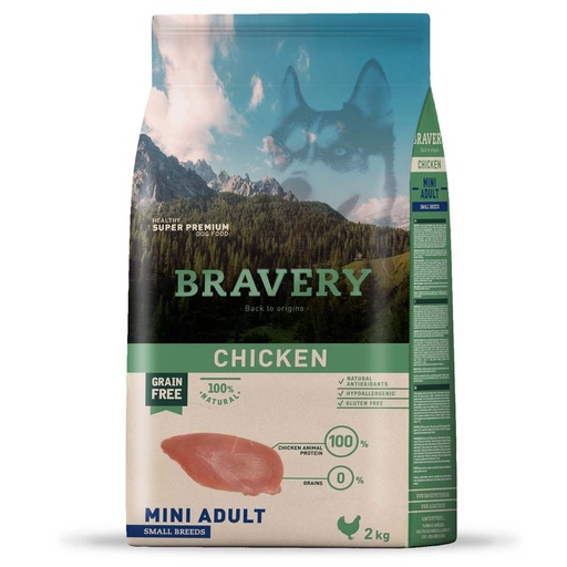 [4PE020005] Bravery Chicken Mini Adult Small Breeds 2 Kg