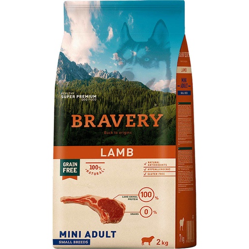 [4PE020003] Bravery Lamb Mini Adult Small Breeds 2Kg