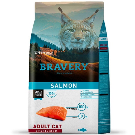 [4GA020033] Bravery Salmon Adult Cat Sterilized 2 Kg