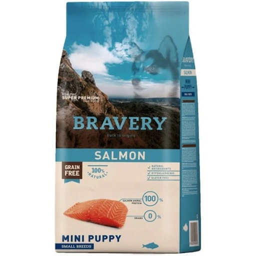 [4PE020012] Bravery Salmon Mini Puppy Small Breeds 2Kg