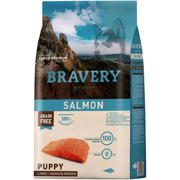Bravery Salmon Puppy Large/Medium Breeds 4Kg