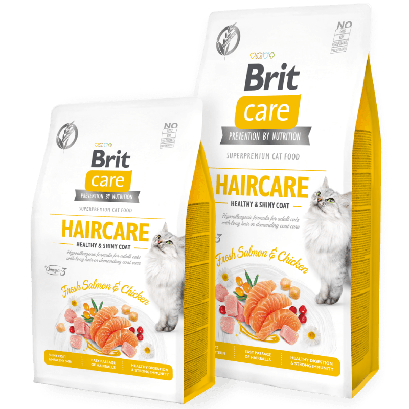Brit Care Cat Grain-Free Haircare Healthy & Shiny Coat 2 Kg
