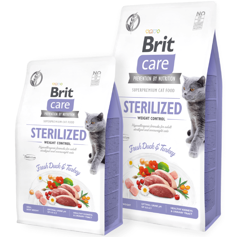 Brit Care Cat Grain-Free Sterilized Weight Control Duck & Turkey 2 Kg