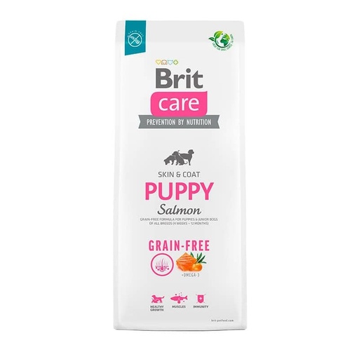 [8595602558810] Brit Care Dog Grain-Free Puppy Salmon 3 Kg