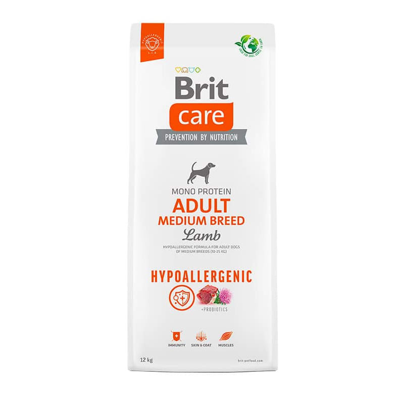Brit Care Dog Hypoallergenic Adult Medium Breed Lamb 3 Kg