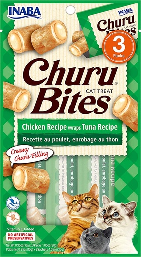 [USA723] Churu Bites Wraps Cat Tuna / Salmon 10Gr / 3Tubes