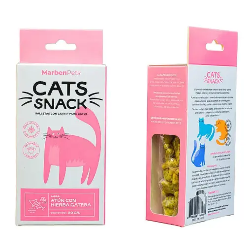 [CK1022] Cats Snack Galleta Con Hierba Gatera (Atún)