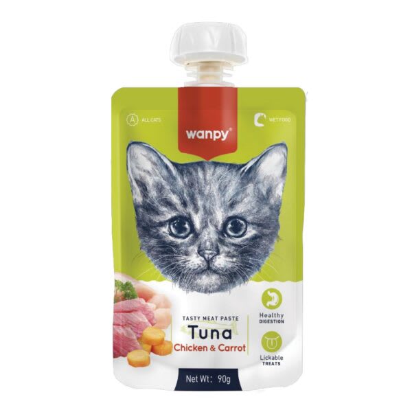 Wanpy Tasty Meat Cat Chicken and Tuna 90 gr