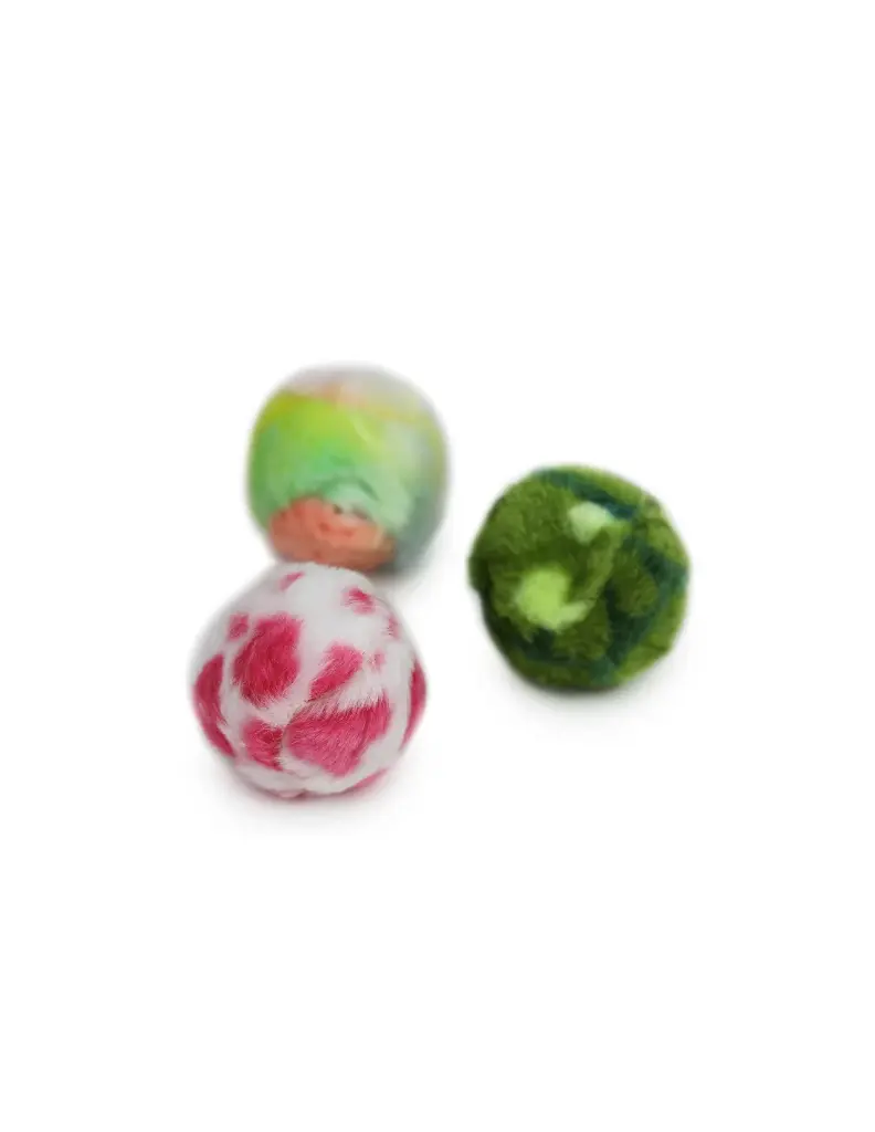 Hey! 3 Bolas de Peluche con Sonido 4CM