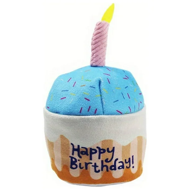 Peluche para perro torta cumpleaños