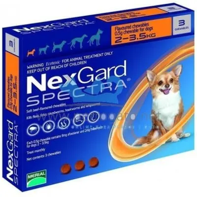 Nexgard Spectra 3 Comp 2 a 3.5 Kg
