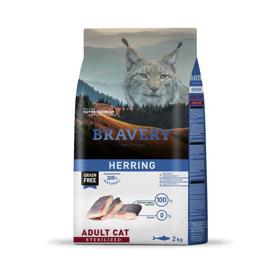 Bravery Herring Adult Cat Sterilized 2 Kg