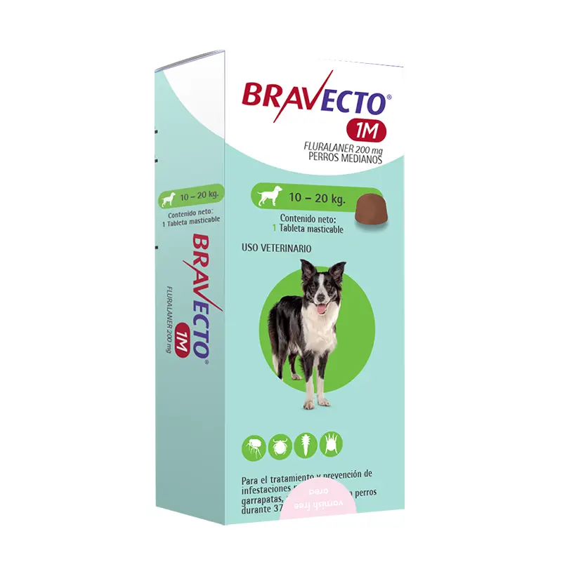 Bravecto Perro 1M 10 a 20Kg
