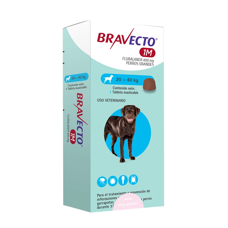 Bravecto Perro 1M 20 a 40Kg