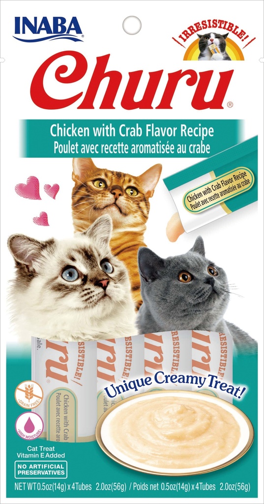 Churu Cat Tuna Chicken / Crab 14Gr/ 4Tubes