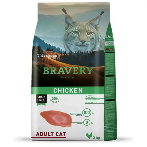 [4GA020029] Bravery Chicken Adult Cat 2 Kg