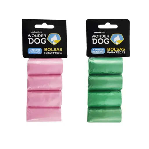 [NO45] Bolsas para Fecas Rosa/Verde