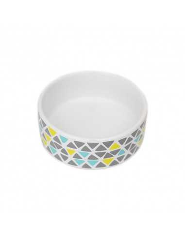 [YE93636M] Brnx Plato Cerámica Mosaico Celeste Talla M