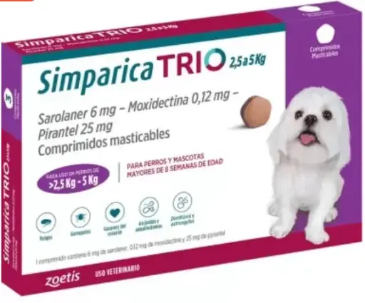 [110351] Simparica Trio 2.5 - 5 Kg (3 comp.)