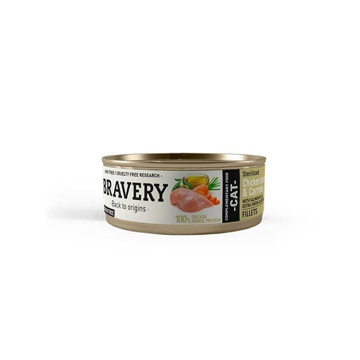 [5GA70001] Bravery Chicken And Carrot Sterilized Cat Food 70 Gr