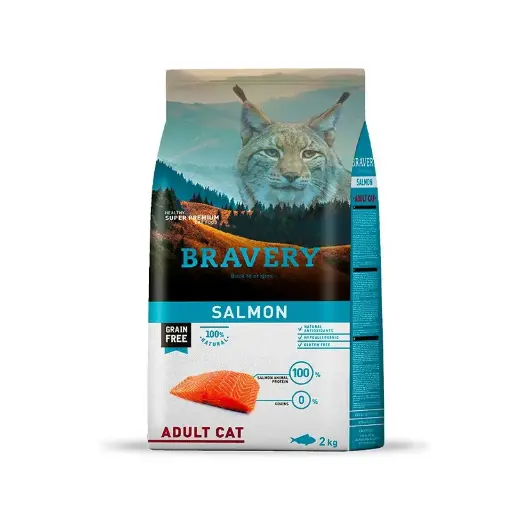 [4GA020032] Bravery Salmon Adult Cat 2 Kg