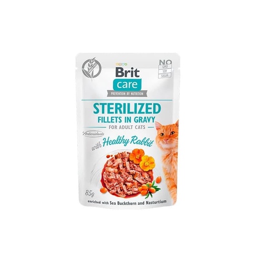 [100974] Brit Care Cat Fillets In Gravy With Healthy Rabbit