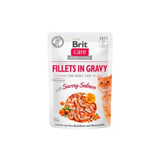 [100976] Brit Care Cat Fillets In Gravy With Savory Salmon