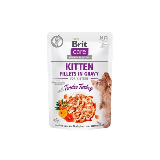 [100977] Brit Care Cat Kitten Fillets In Gravy With Tender Turkey
