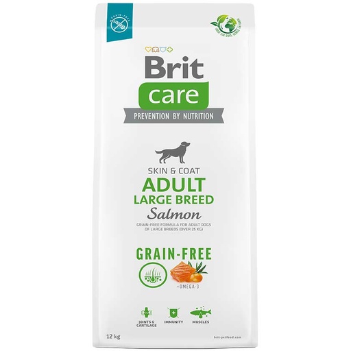 [8595602558896] Brit Care Dog Grain-Free Adult Large Breed Salmon 12 Kg