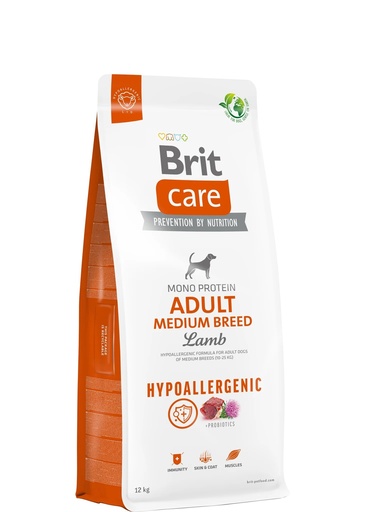 [101234] Brit Care Dog Hypoallergenic Adult Medium Breed Lamb 3 Kg
