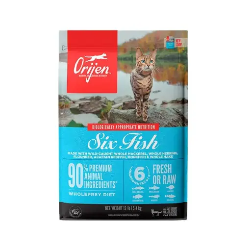 [F2B100132K01800] Orijen 6 Fish Gato 1.8 Kg