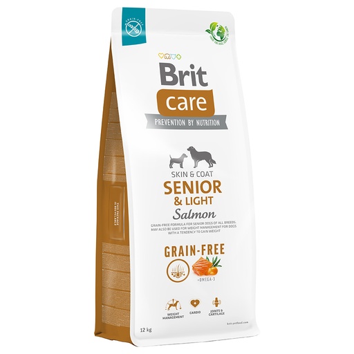 [101224] Brit Care Dog Grain-Free Senior & Light Salmon 12 Kg