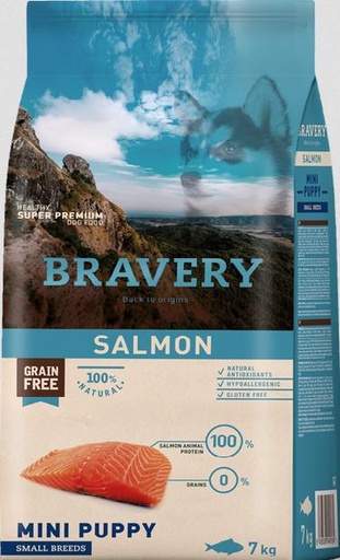[4PE070007] Bravery Salmon Mini Puppy Small Breeds 7Kg